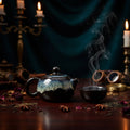 Dark Glaze Herbal Teapot Set with 2 Cups | Luxury Tea Gift Set