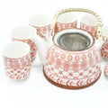 Amber Herbal Teapot Set | Artisan Ceramic Tea Set Gift